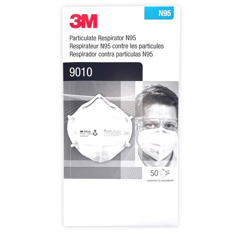 Cubrebocas Mascarilla Respirador N95 3m 9010 Niosh 100 Piezas