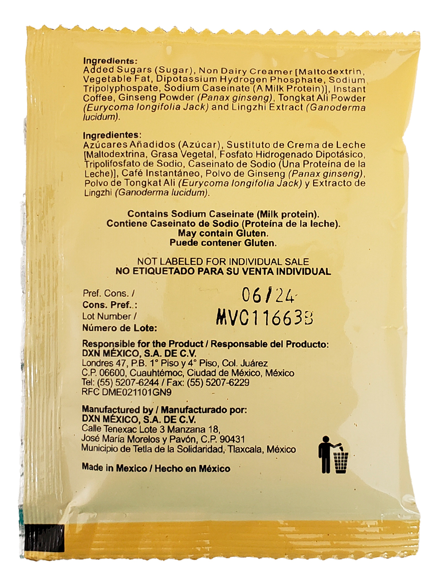 Cafe Instantaneo DXN Vita Cafe, 20 Sobres de 21g