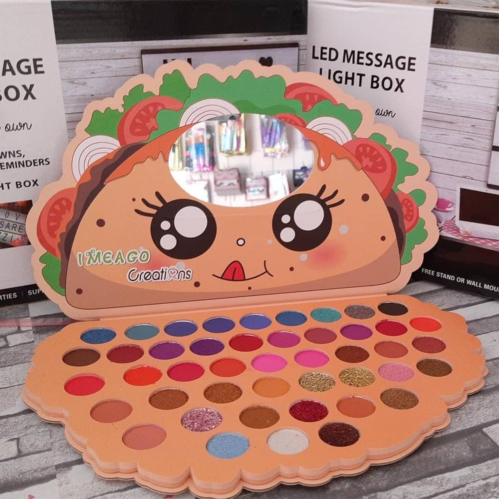 Paleta de maquillaje  Taco 45 sombras de ojos diseño único de caja de taco. El mejor juego de regalo.