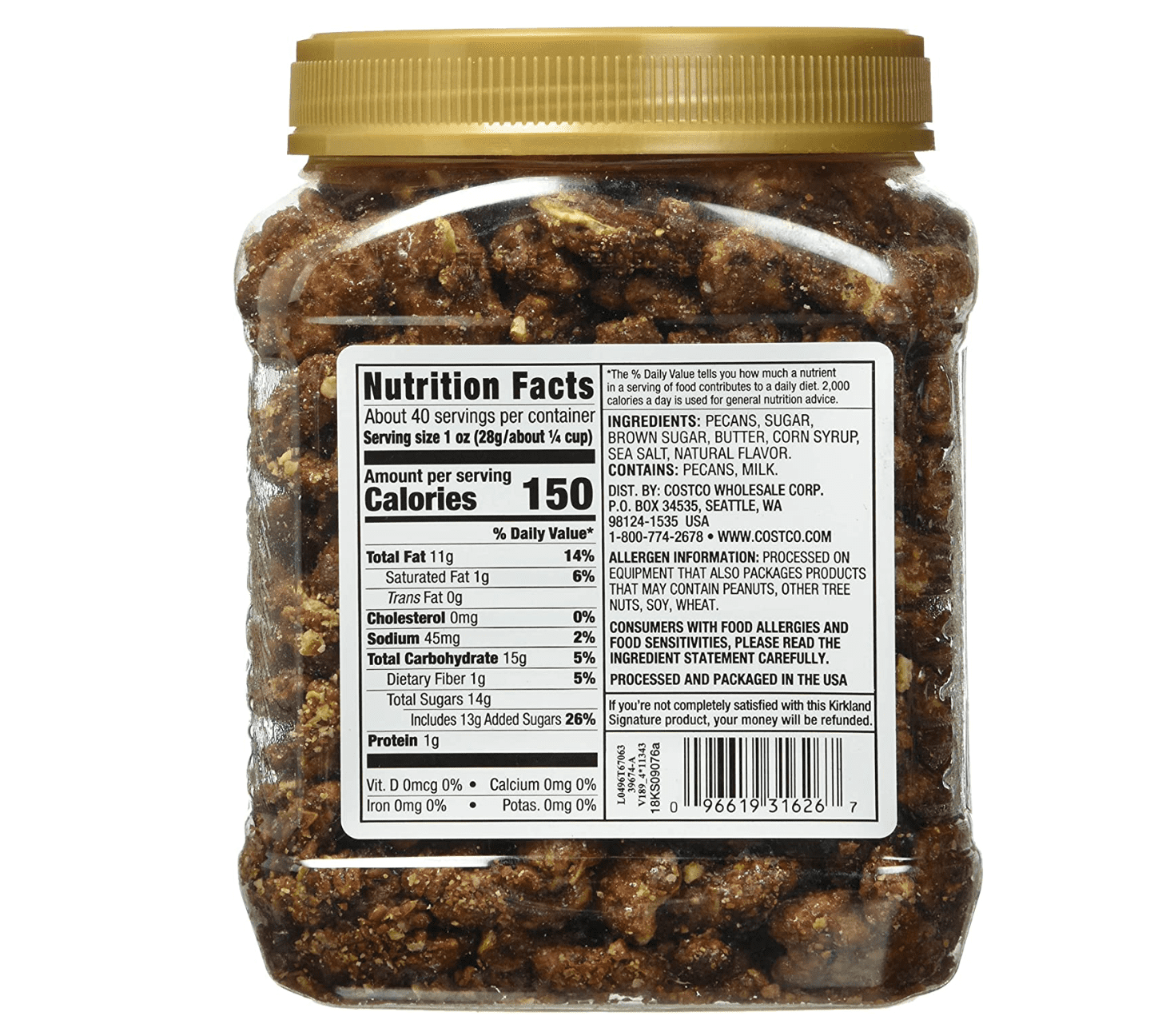 Kirkland Signature Praline Pecans, 40 oz