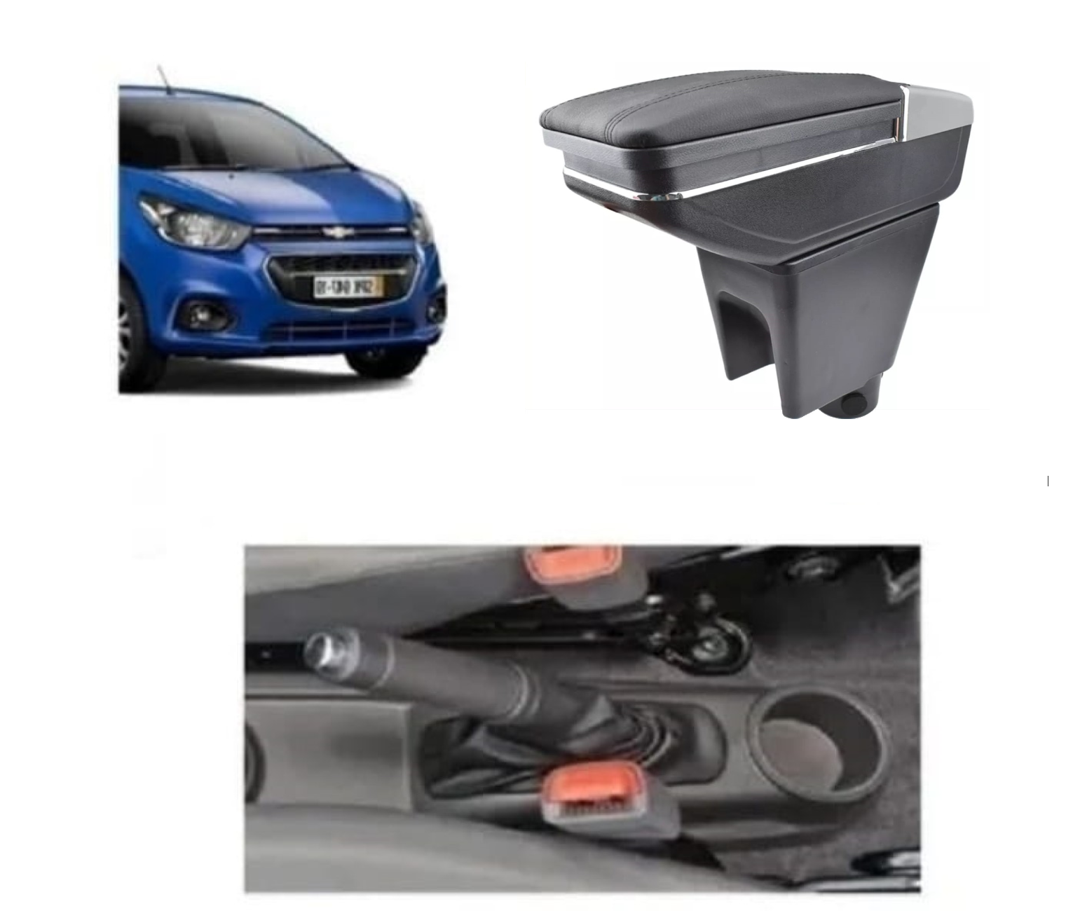 Descansa brazos posa brazos para Spark o beat Consola central Costura negro