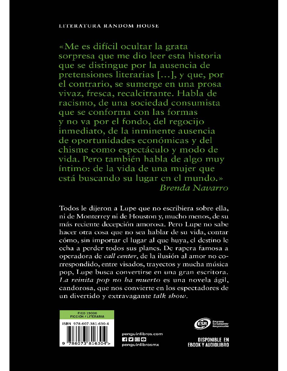 La reinita pop no ha muerto Autor Criseida Santos Guevara