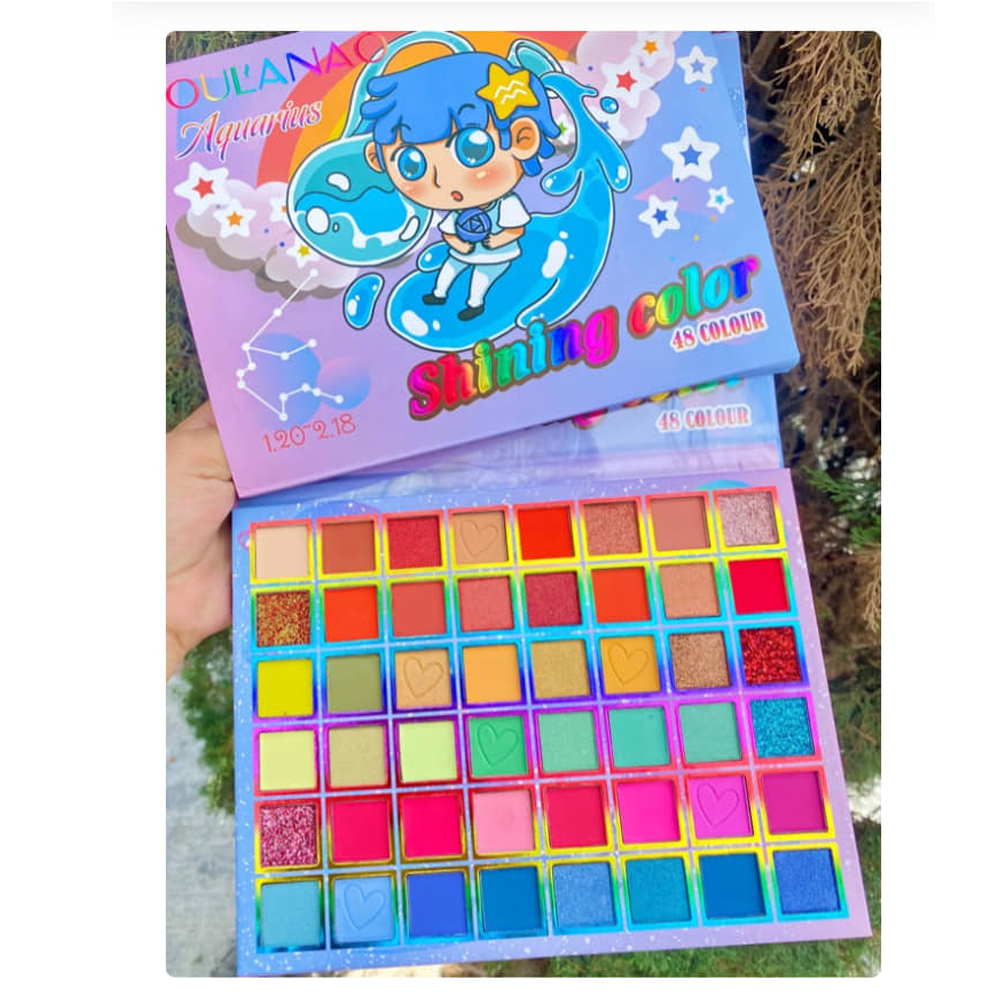Paleta de 48 Colores Tonos sombra de ojos polvo maquillaje para Niñas desata a su artista interior