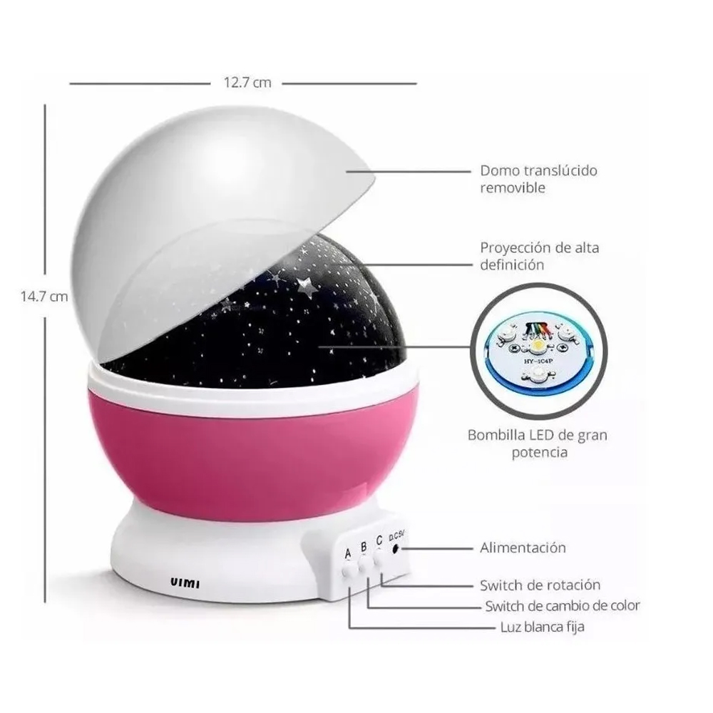 Lampara Led Proyector De Estrellas Mesa Escritorio Luces