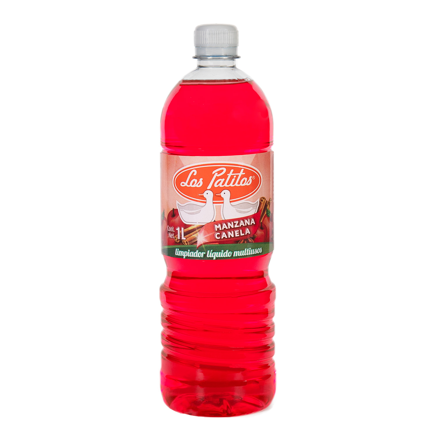 Limpiador Multiusos Los Patitos Manzana Canela Caja Con 12 Botellas De 1 Litro