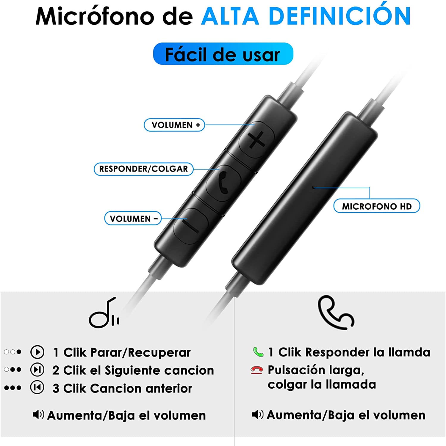 Audifonos Manos Libres Extra Bass Alambricos Con Entrada 3.5mm Calidad 