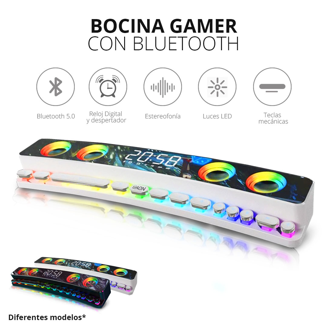Bocina Gamer Rgb Pc Con Sonido Envolvente Para Video Juegos