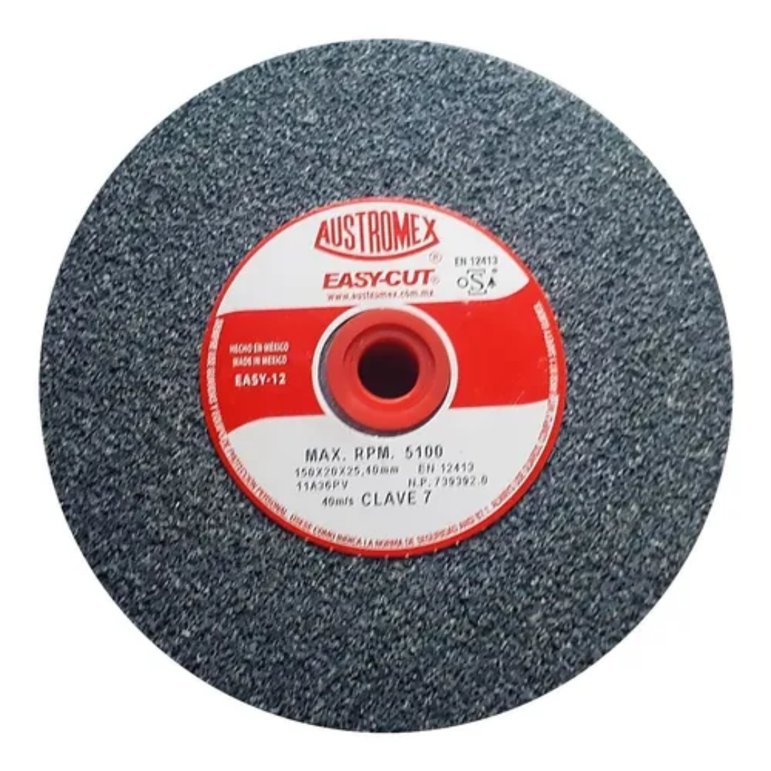 Piedra Para Esmeril De 6 X 3/4 X 1 Grano 36 Autromex Aus-7
