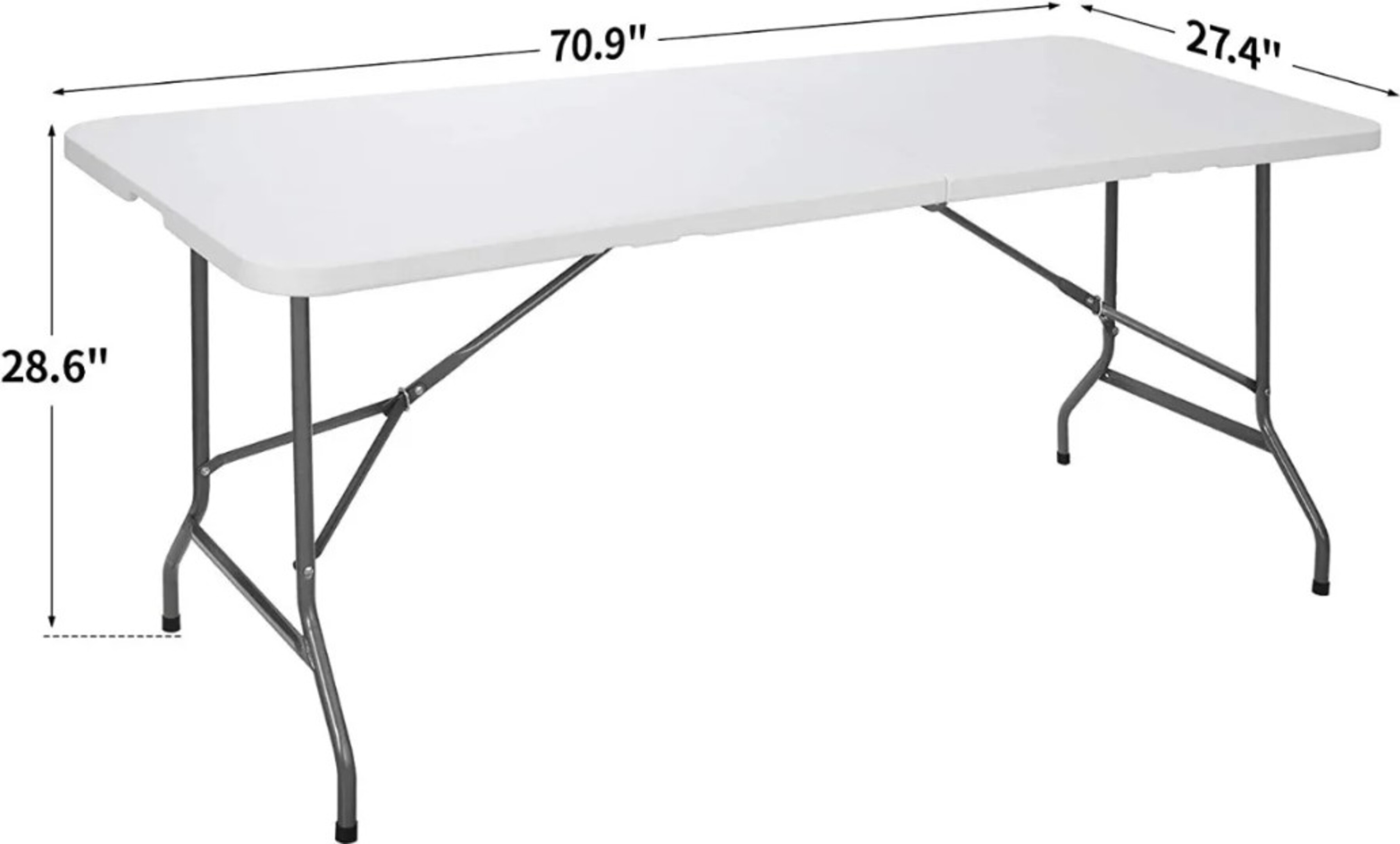 Mesa Plegable Multiusos de Plástico tipo Portafolio 180 cms