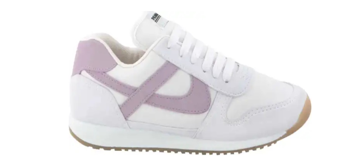 Tenis Casual Dama Mujer Panam 100 Original Blanco Lila