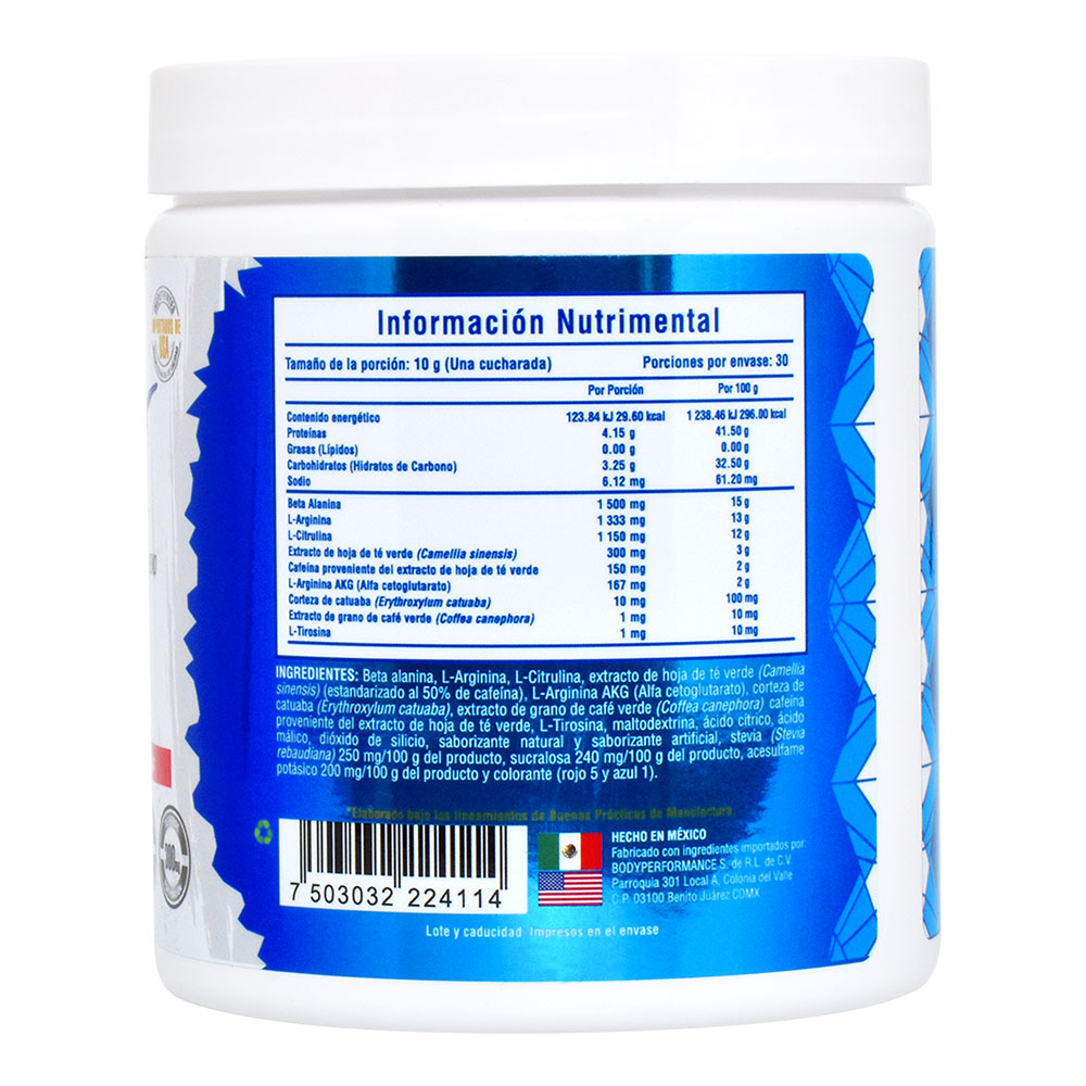 BP Pre entreno Burst Ponche de Frutas 30 srvs