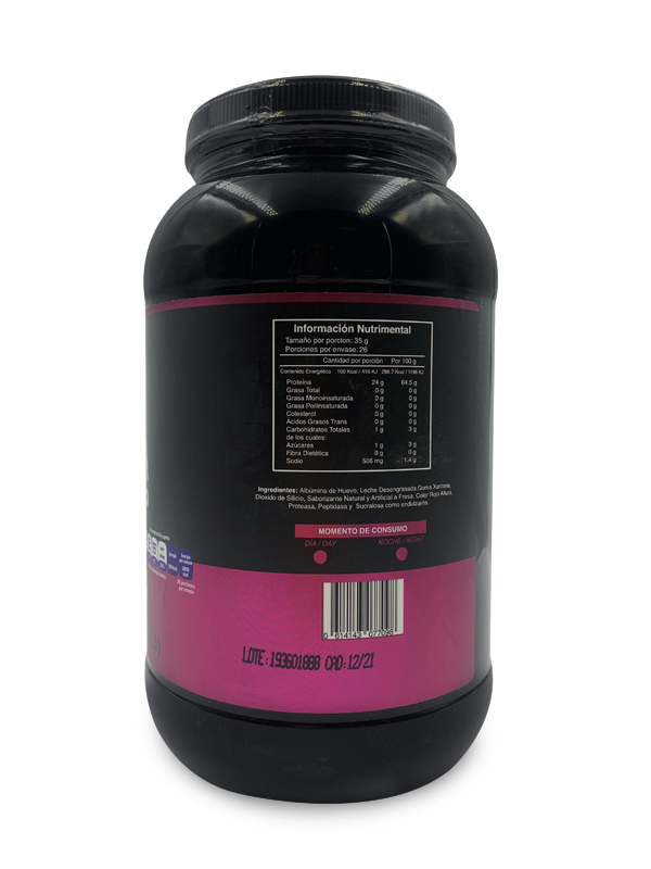 Proteína de albúmina de huevo San Juan sabor fresa 908 gr