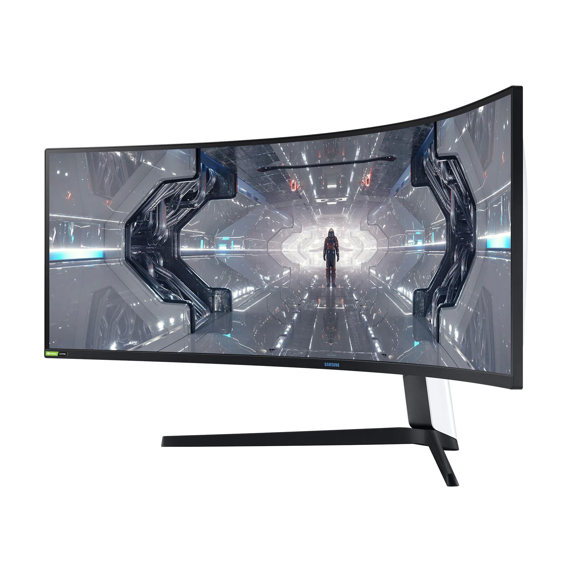 Monitor Gamer Curvo Samsung Odyssey G9 49", Super Ultra Widescreen, G-Sync, 240Hz, HDMI, Negro/Blanco