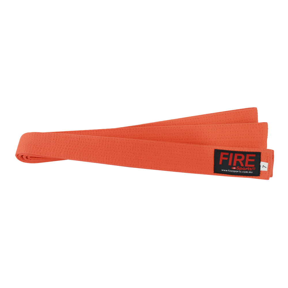Cinta de Grado Fire Sports Cinturón Deportivo Judo Artes Marciales Naranja