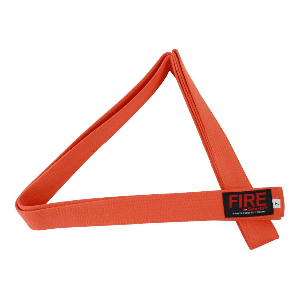 Cinta de Grado Fire Sports Cinturón Deportivo Judo Artes Marciales Naranja