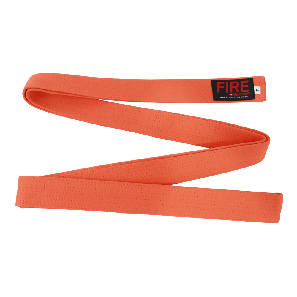 Cinta de Grado Fire Sports Cinturón Deportivo Judo Artes Marciales Naranja