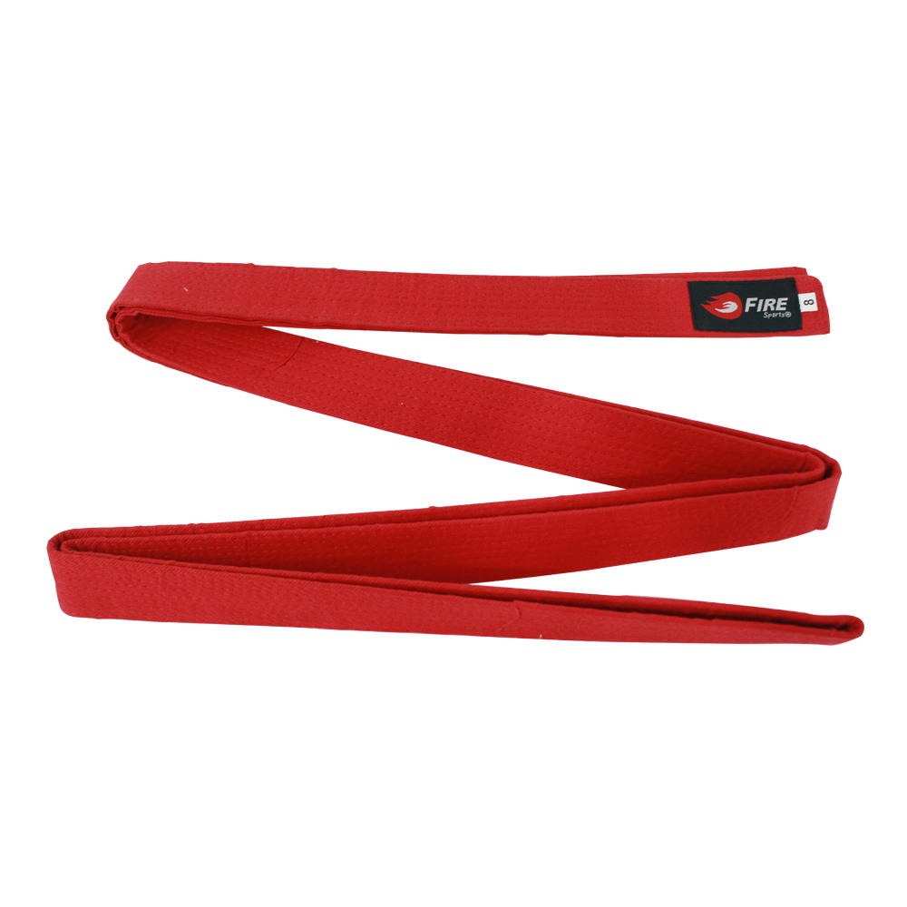 Cinta de Grado Fire Sports Cinturón Deportivo Judo Artes Marciales Rojo