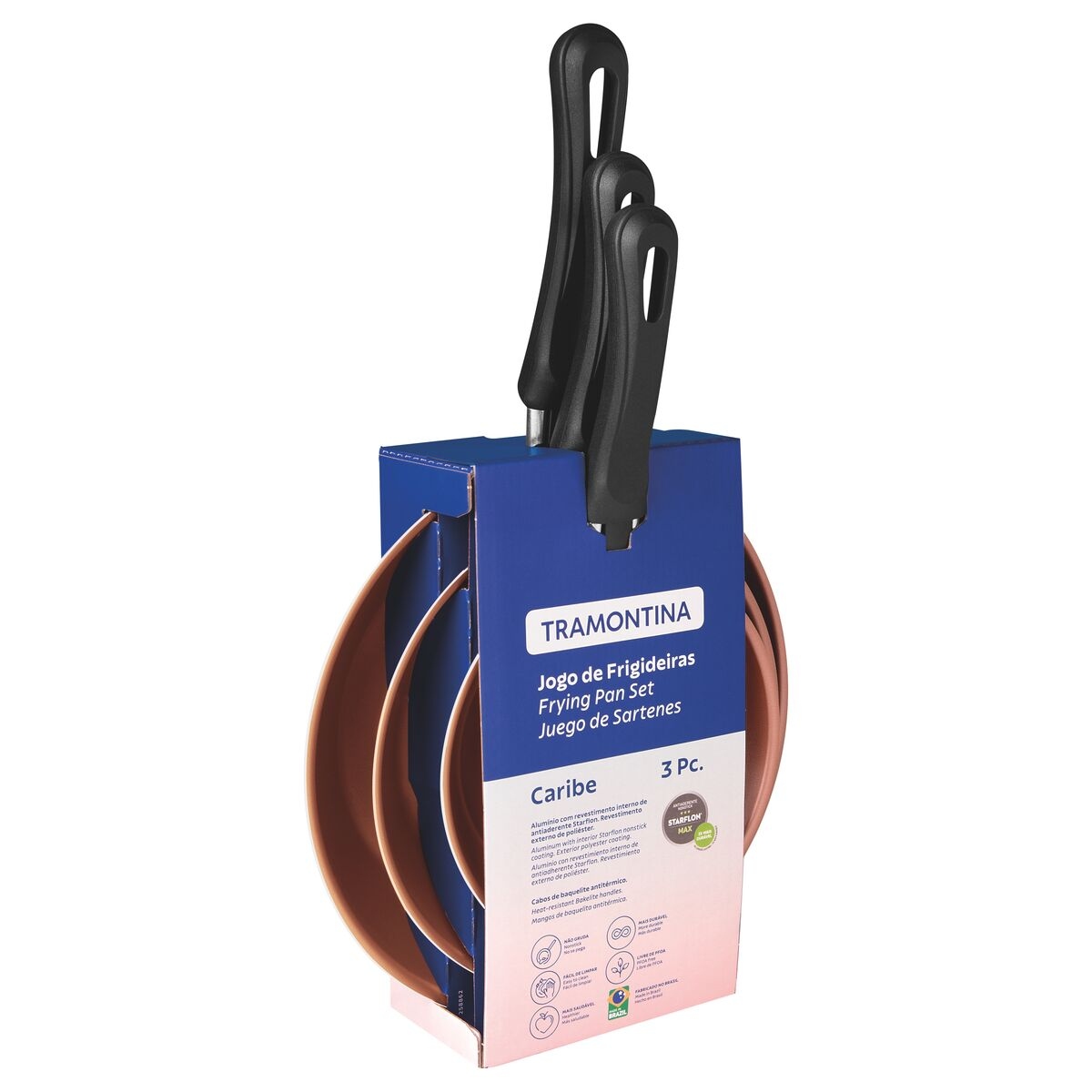 JUEGO DE SARTENES TRAMONTINA 20297009 3 PIEZAS CARIBE ENDY1