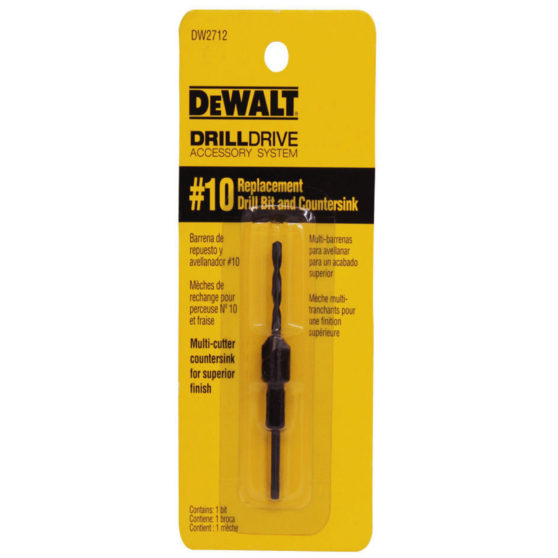 Broca Avellanador 10 Pg Carpinteria Madera 1 pz Dewalt Dw2712