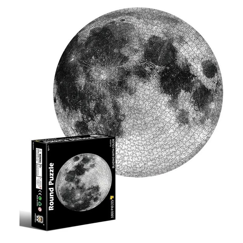 Rompecabezas 1000 Piezas Diseño De Luna Redondo 64cm