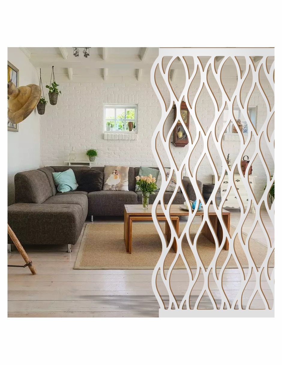 PANEL DECORATIVO CELOSIA BLANCO  15MM A108 