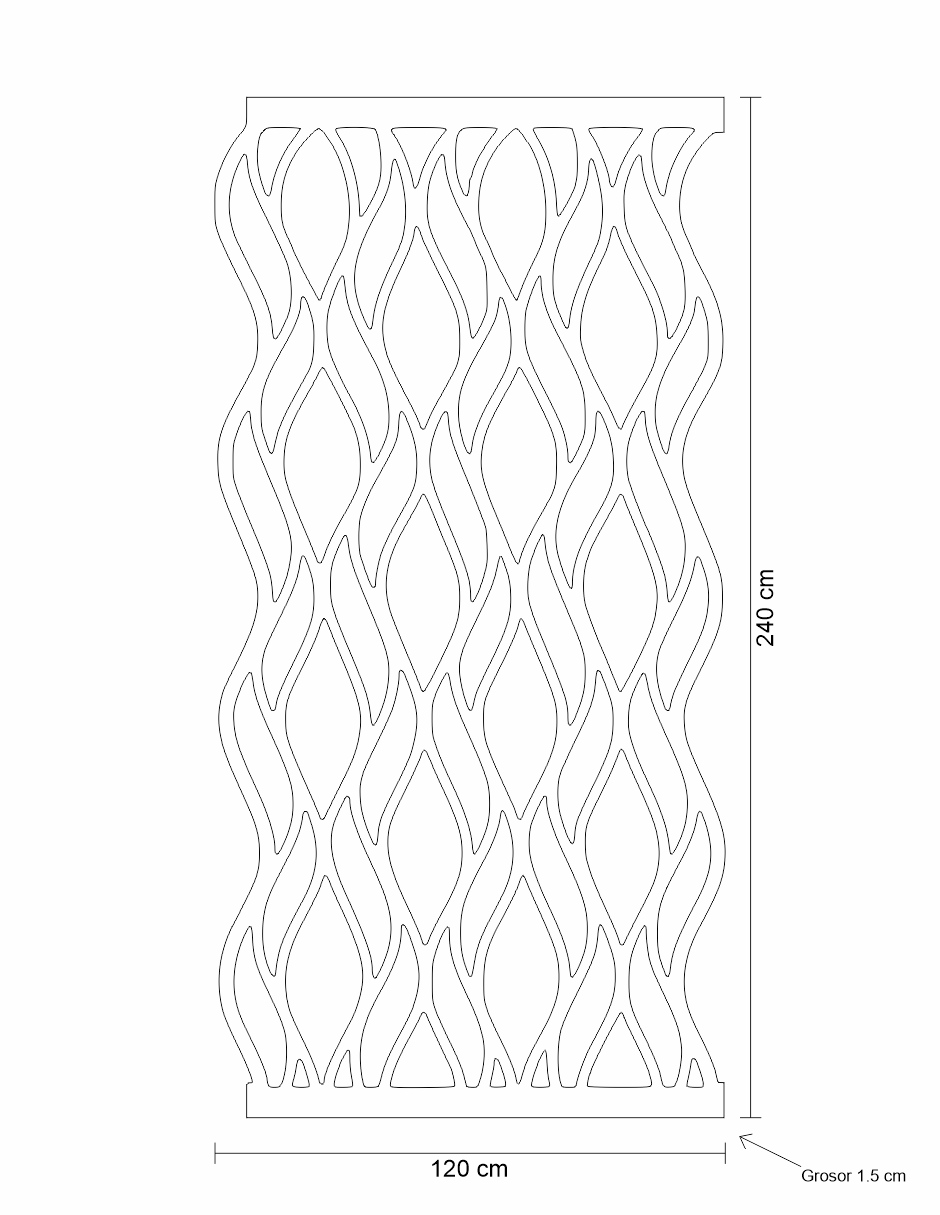 PANEL DECORATIVO CELOSIA BLANCO  15MM A108 