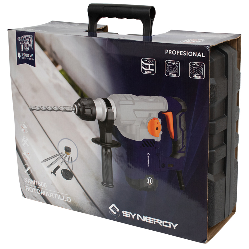 Rotomartillo SDS Plus Velocidad Variable 6J 1500W Synergy SRM1500