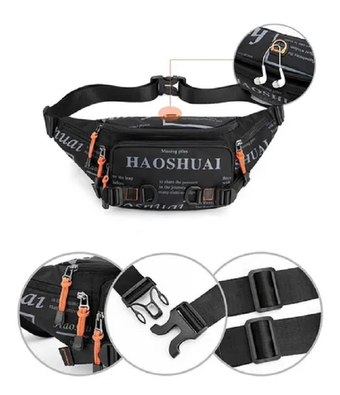 Pechera Riñonera Impermeable De Hombr Gran Capacidad