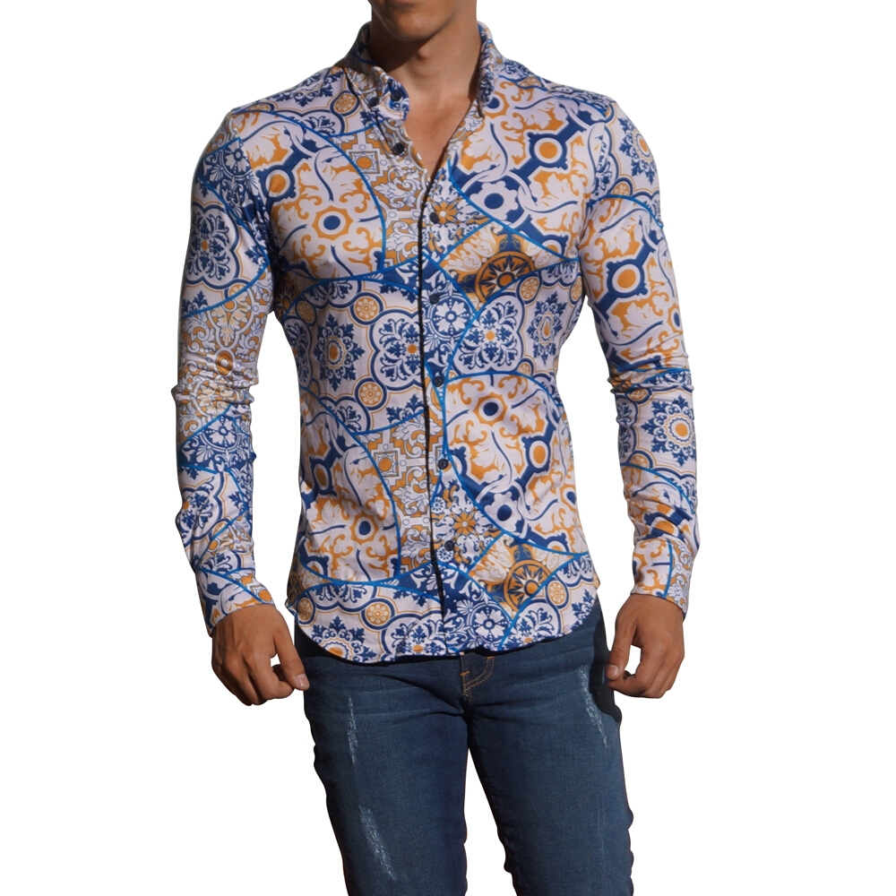 John Leopard Camisa Sublimada Manga Larga