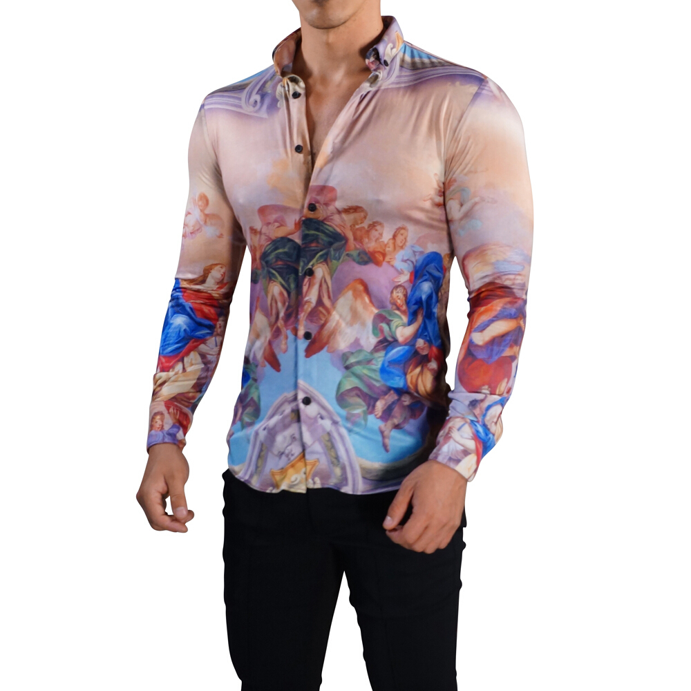 John Leopard Camisa Sublimada Manga Larga