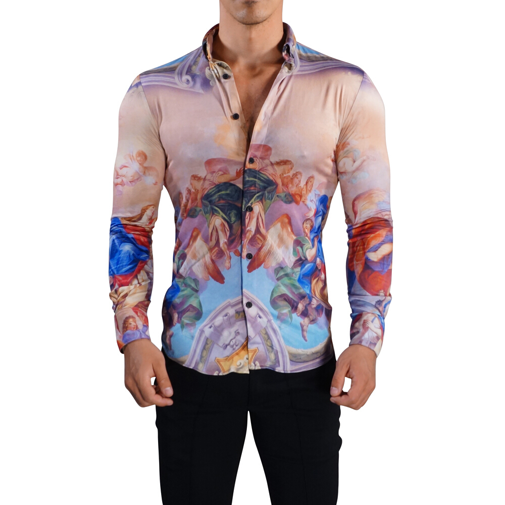 John Leopard Camisa Sublimada Manga Larga