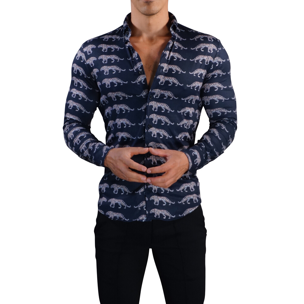 John Leopard Camisa Sublimada Manga Larga