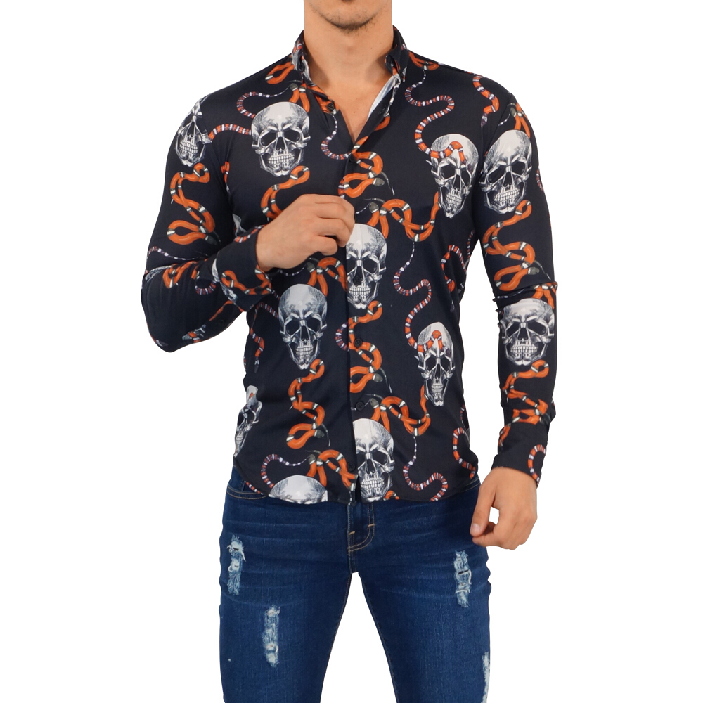 John Leopard Camisa Sublimada Manga Larga