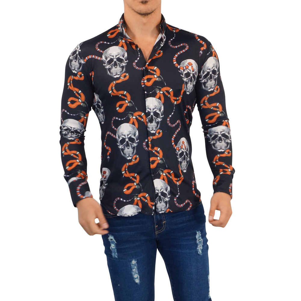 John Leopard Camisa Sublimada Manga Larga