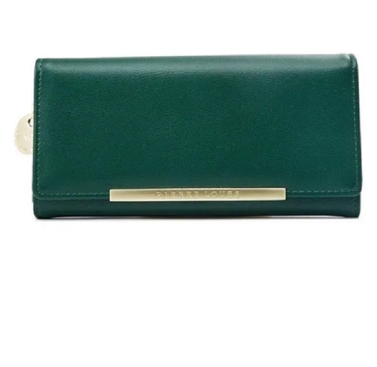 Cartera Monedero Elegante De Cuero Para Dama Color Verde