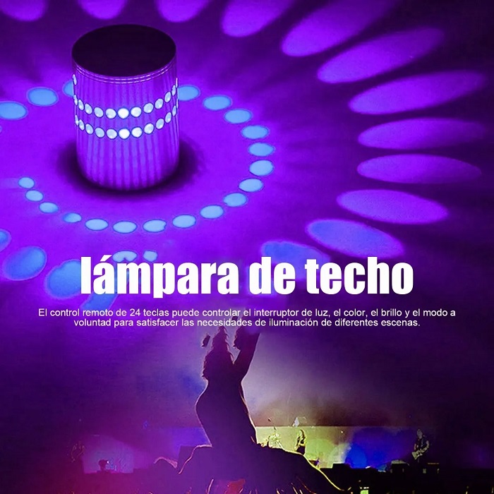 Lámpara Pared Rgb Led En Espiral Para Muro Decorativas