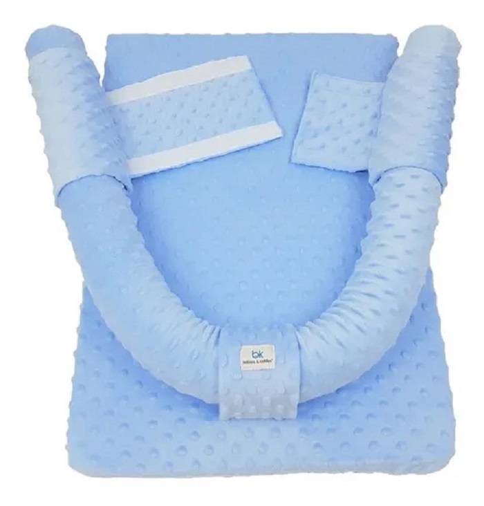 Cojin Antireflujo Colchón Para Bebé Color Azul