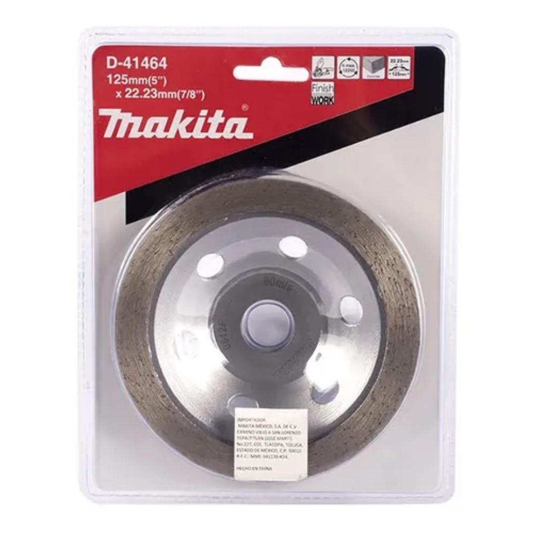 Copa de diamante 5" lisa para pulir concreto makita D41464