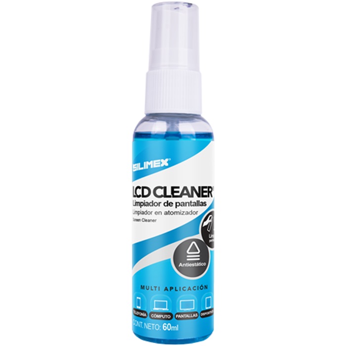Limpiador De Pantallas Silimex LCD Cleaner 60ml Con Microfibra