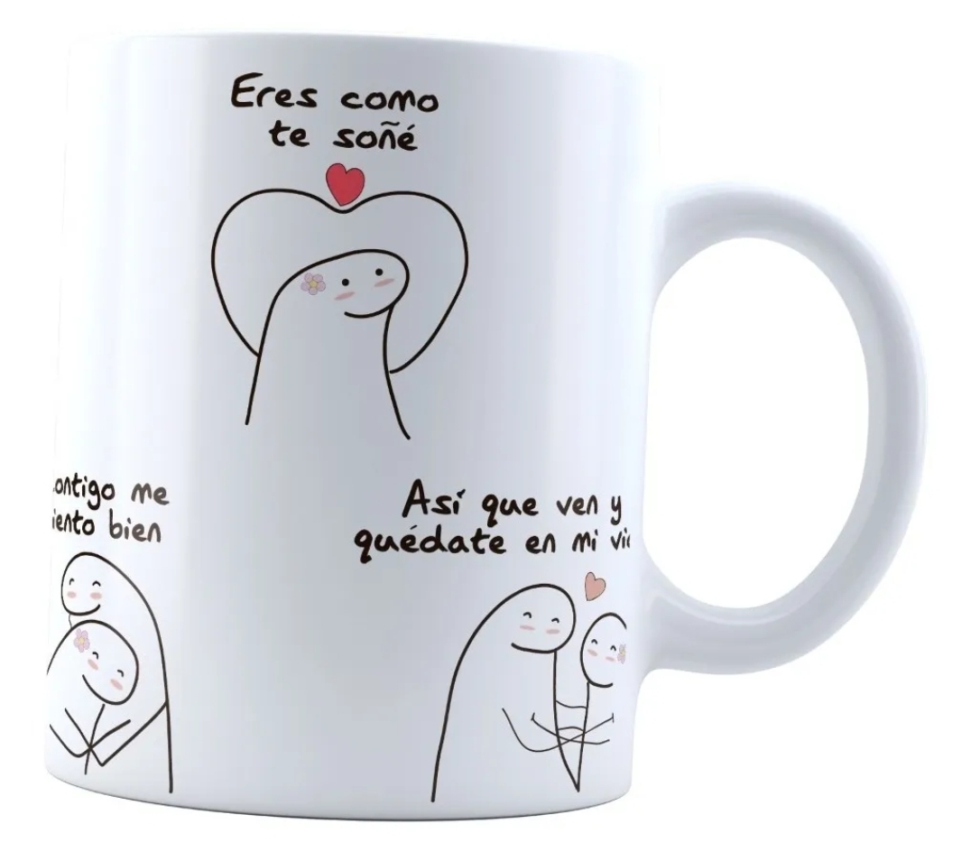 Taza Flork Meme Amor Enamorados