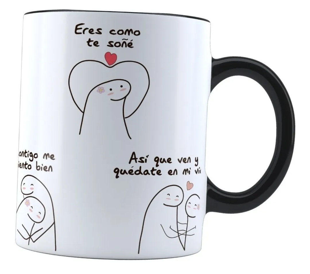 Taza Mágica 315 Ml Flork Frase El Pincel De Mi Canción Café