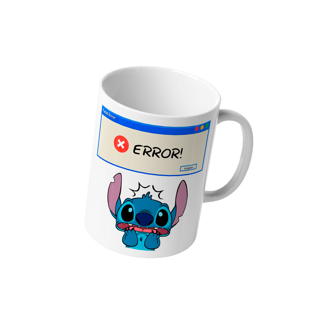 Taza Cerámica Stitch Cargando Mi Paciencia Café Té