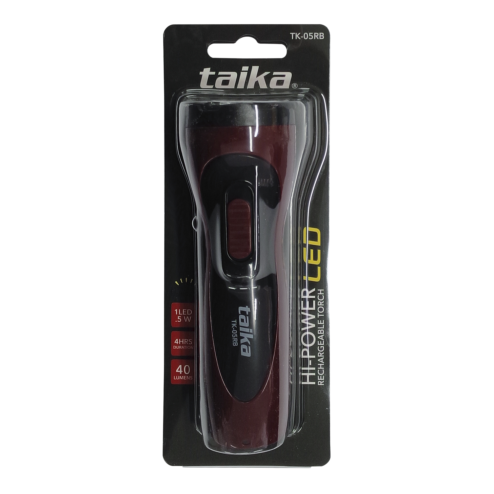 Linterna Led Recarcable De .5w Taika Tk-05rb 40 Lumenes