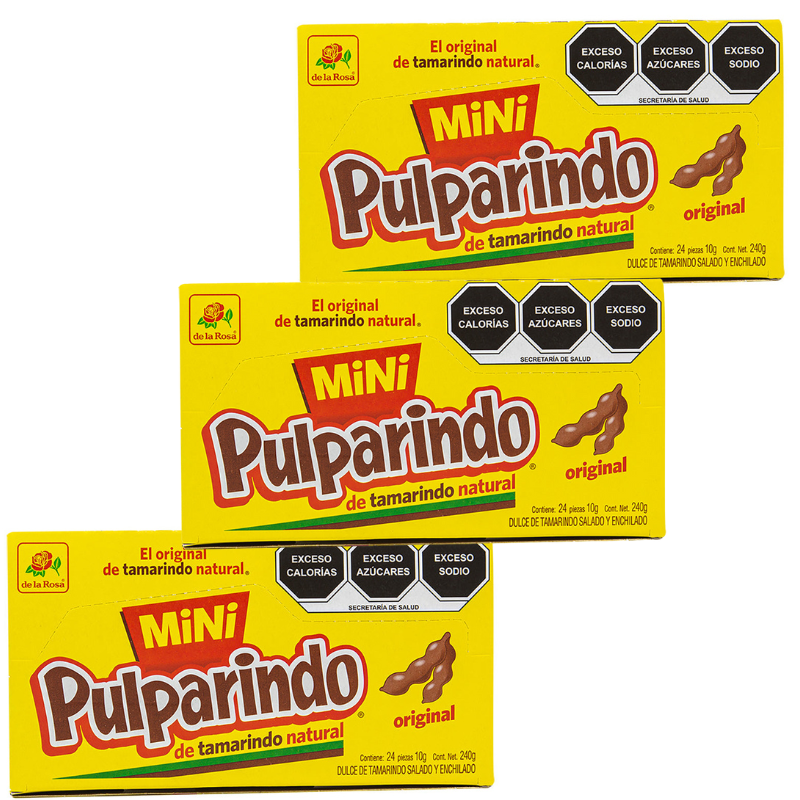 Paquete 4 Pulparindo Mini 24 piezas c/u