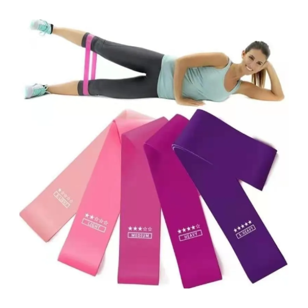 Ligas De Resistencia Set 5 Bandas De Latex Yoga Gym Fitness