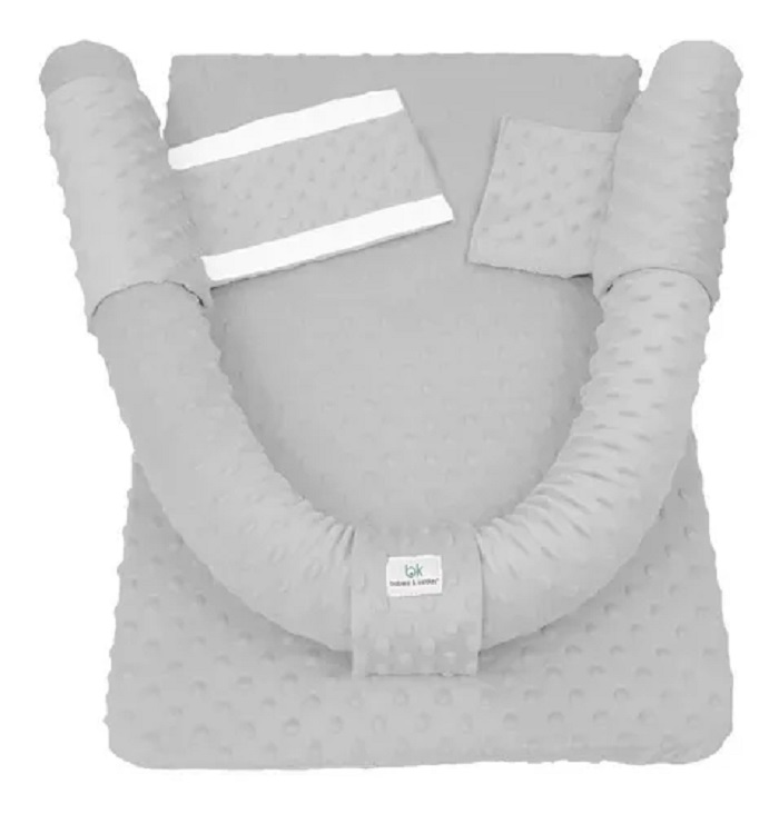 Cojin Antireflujo Colchón Para Bebé Color Gris