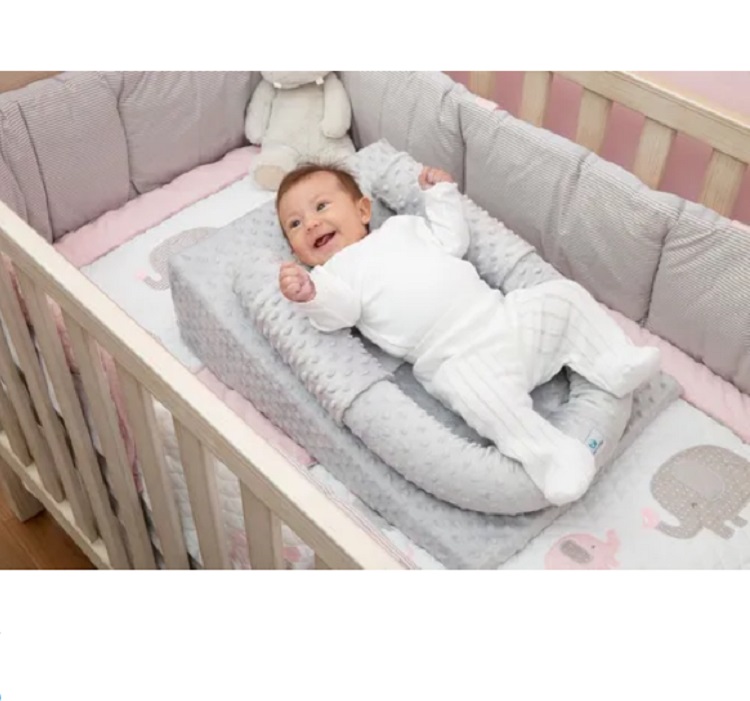 Cojin Antireflujo Colchón Para Bebé Color Gris