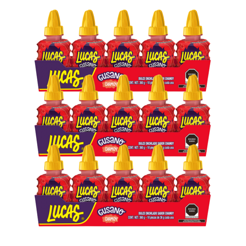 Paquete 4 Gusano Chamoy 10 piezas c/u