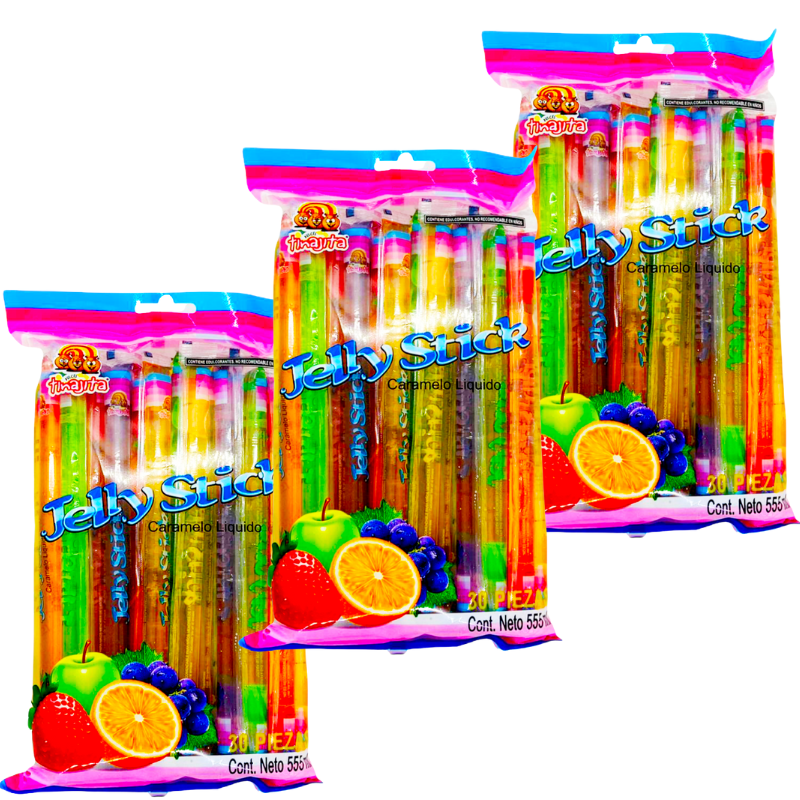Paquete de 5 Gelatinas Jelly Stick 30 piezas c/u 