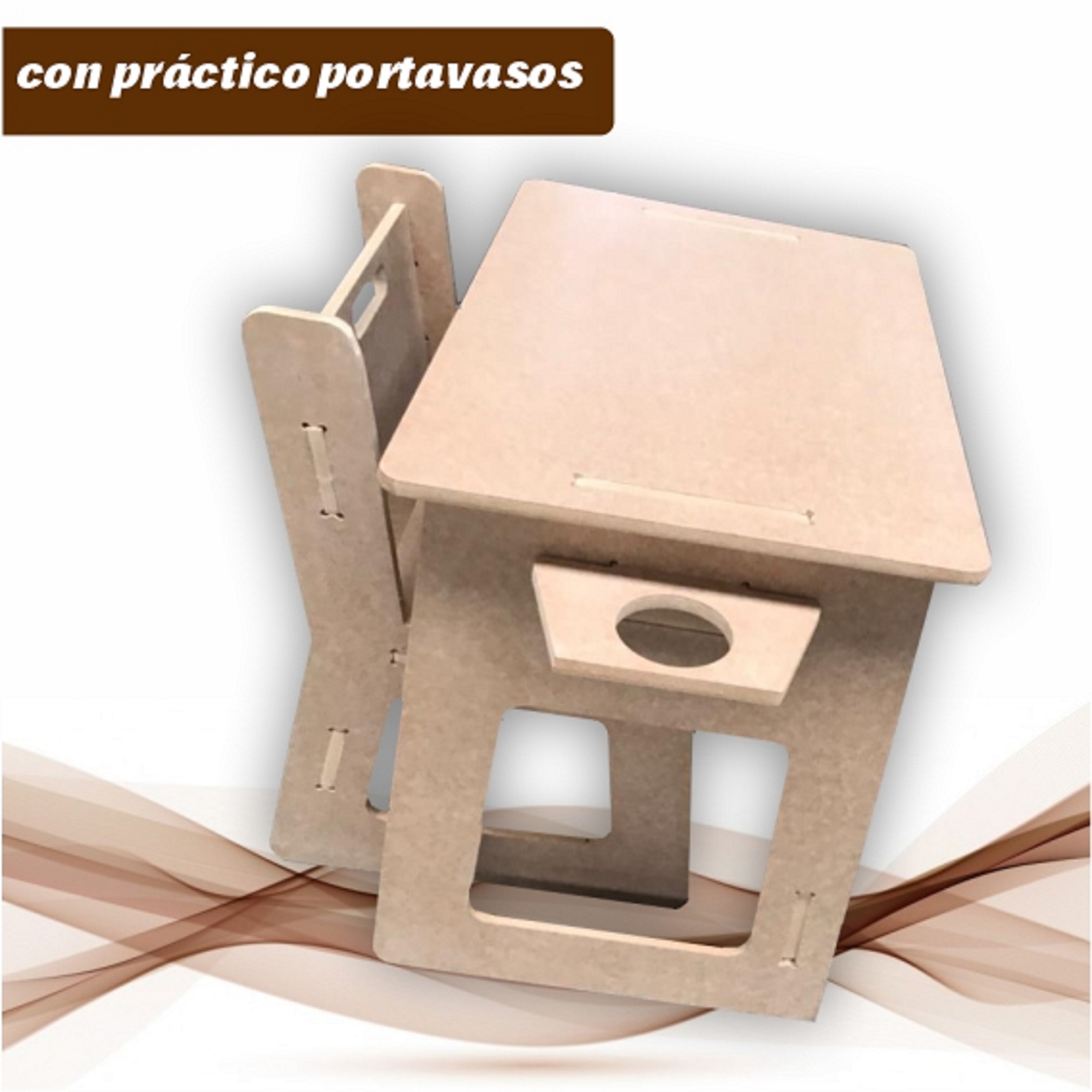 PUPITRE PARA NIÑOS MDF NATURAL